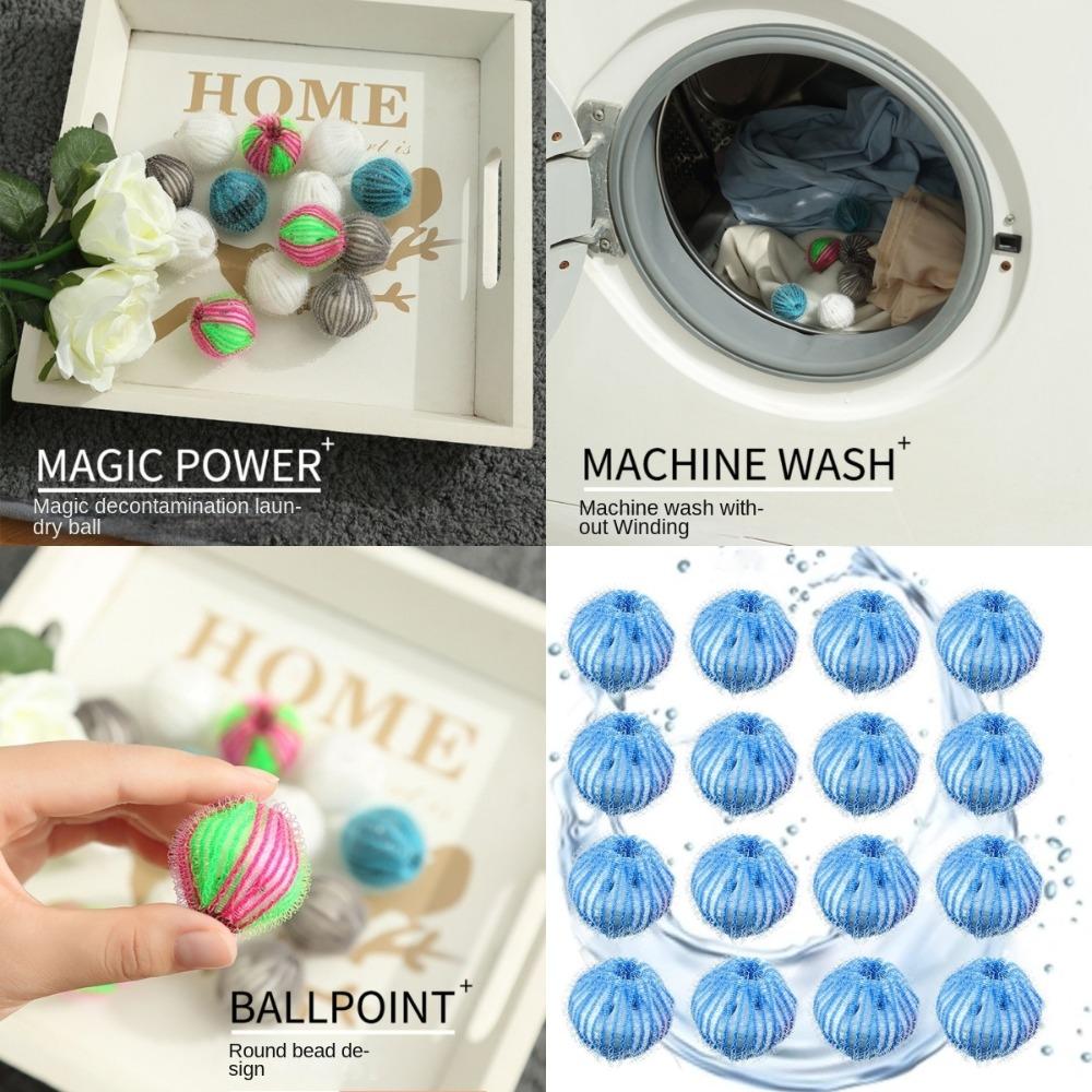 Satın alın 16pcs 1.39 inch Lint Remover Sky Blue Washing Balls Portable