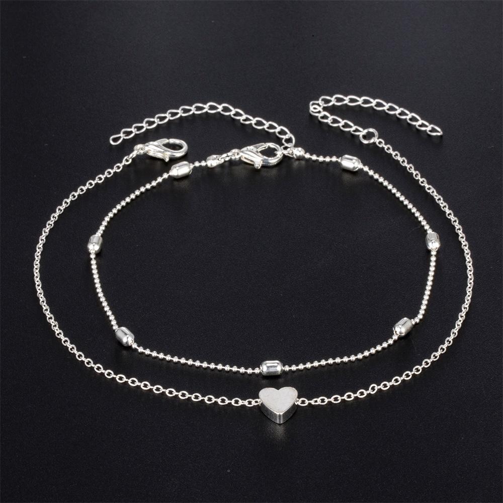 Buy Fashion Charm Heart Pendant Anklet for Women Beach Foot Chain Jewelry Gifts Bracelet