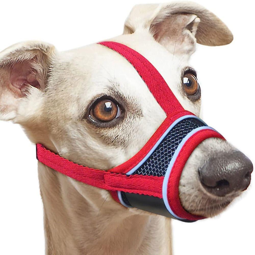Купить Soft Fabric Dog Muzzle Comfortable Mesh Pet mask Portable Dog