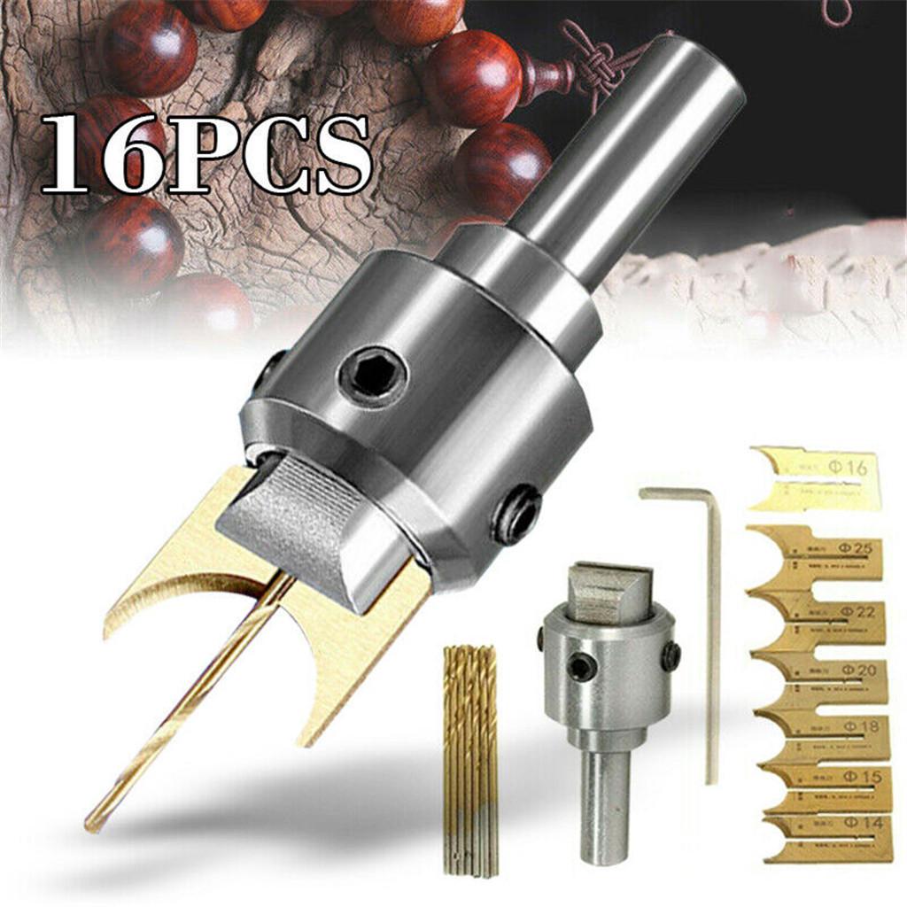 Buy 16PC Pattern Wooden Bead Maker Beads Drill Bit Milling Cutter Set