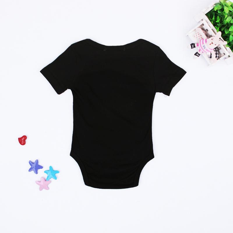 Cheap Newborn Baby Boy Girls Cotton Romper Short Sleeve Letter Print