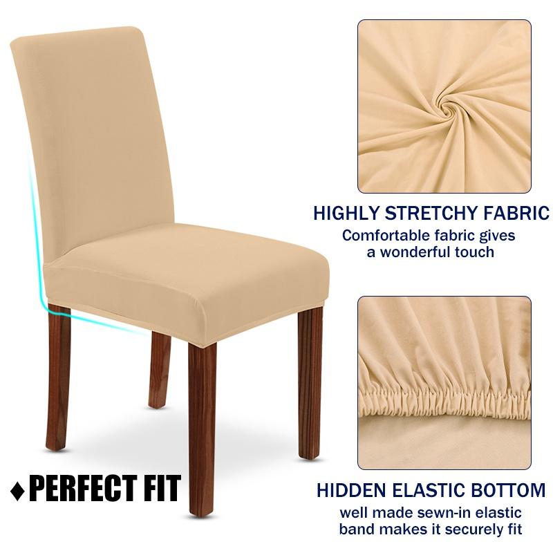 Upgrade 10 Colors Solid Color Chair Cover Spandex Stretch Elastic