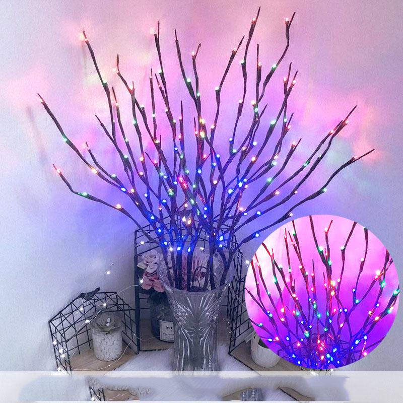 Buy 20 Bulbs LED Willow Branch Lamp Battery Powered Natural Tall Vase