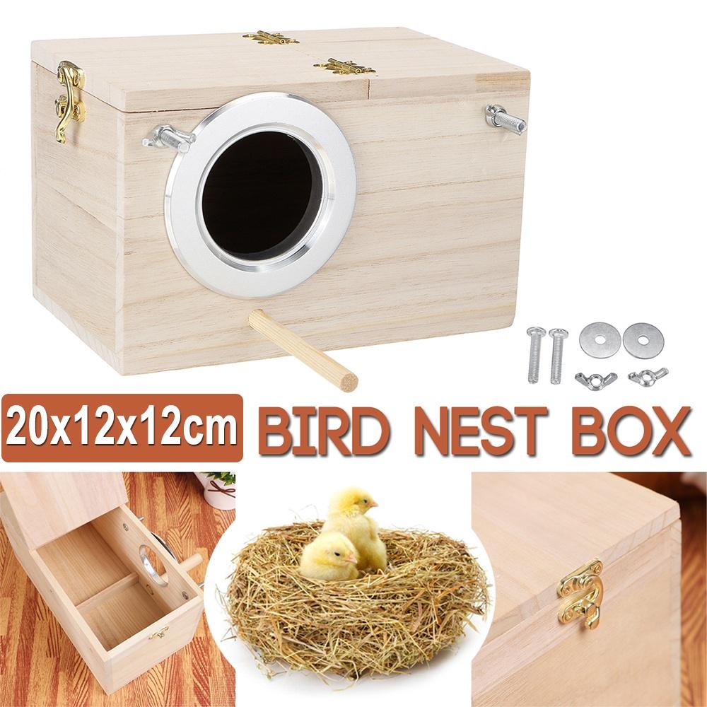 Buy Left Side Hole Small Wood Nesting Box Parakeet Budgie Feeding House