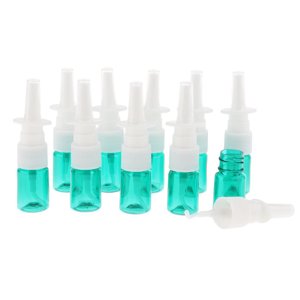 Buy 10Pcs 5ml Portable Empty Refillable Nasal Spray Bottles Home & Travel Green at affordable