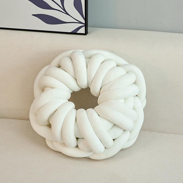 Cheap Knotted Fashion Pillows Creative Donut Shaped Pillow Woven