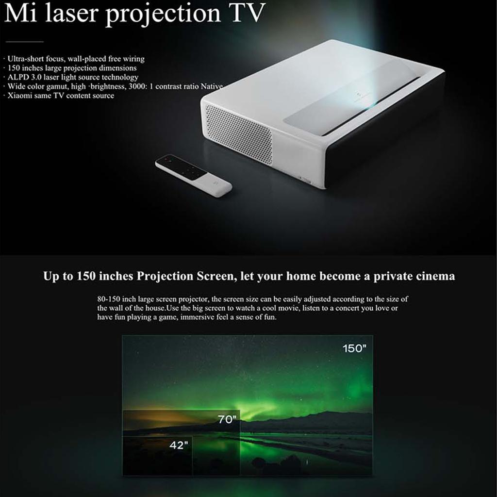 Buy Xiaomi Mijia UltraShort Throw Laser Projector 6500 Lumens WIFI