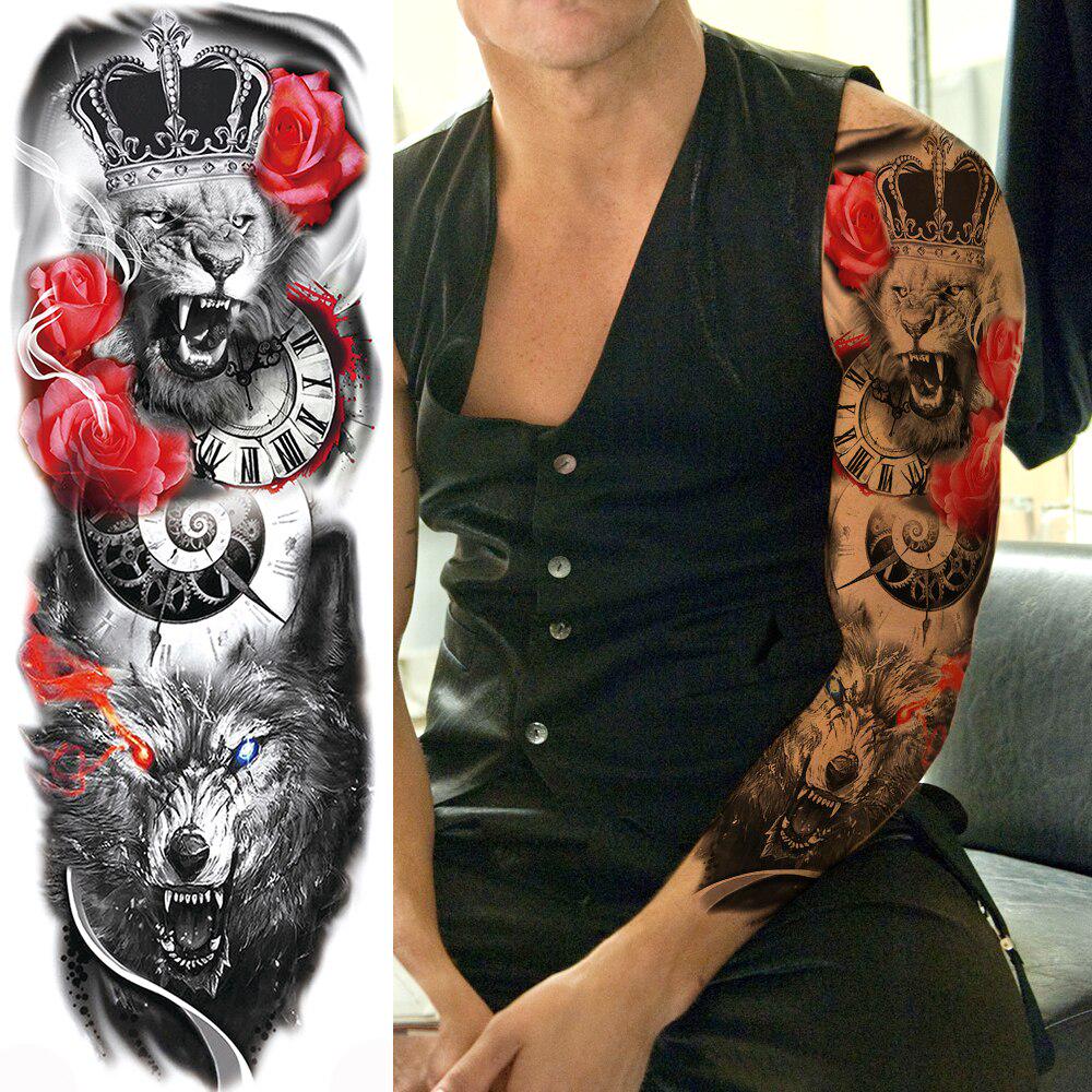Black Roar Tiger Flower Temporary Tattoos For Men Women Full Arm Sleeve Washablefake Tattoos Sticker Acheter À Prix Bas — Livraison Gratuite, Avis Réels Avec Des Photos — Joom 1000_x_1000_jpg