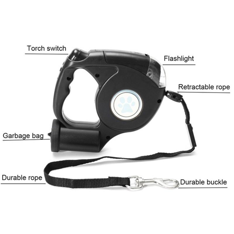 Satın alın 4.5M Portable 3 In 1 Dog Retractable Extendable Leash Lead
