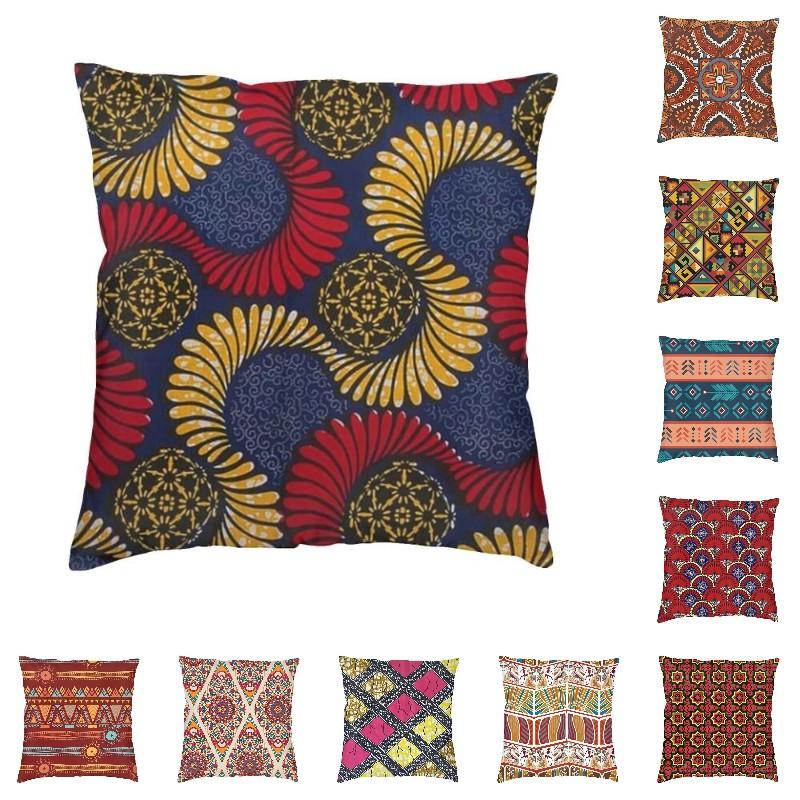 Personalized Custom Geometric Ankara Pattern Luxury Throw Pillow Covers