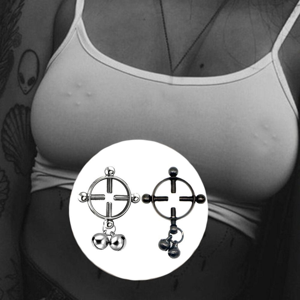 Buy Fake Piercing Round Surgical Steel Bell Nipple Nail NonPiercing