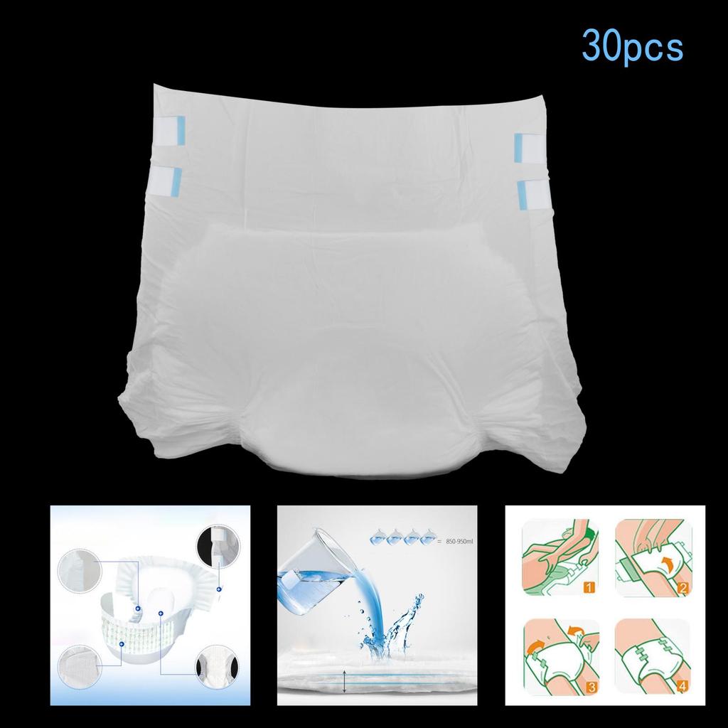 Couche jetable pour adulte, 30 pièces, couche douce et confortable pour