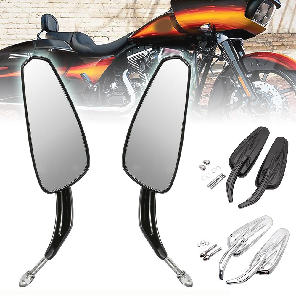 Edge Cut Motorcycle Side Mirrors Rearview For Harley Davidson Street