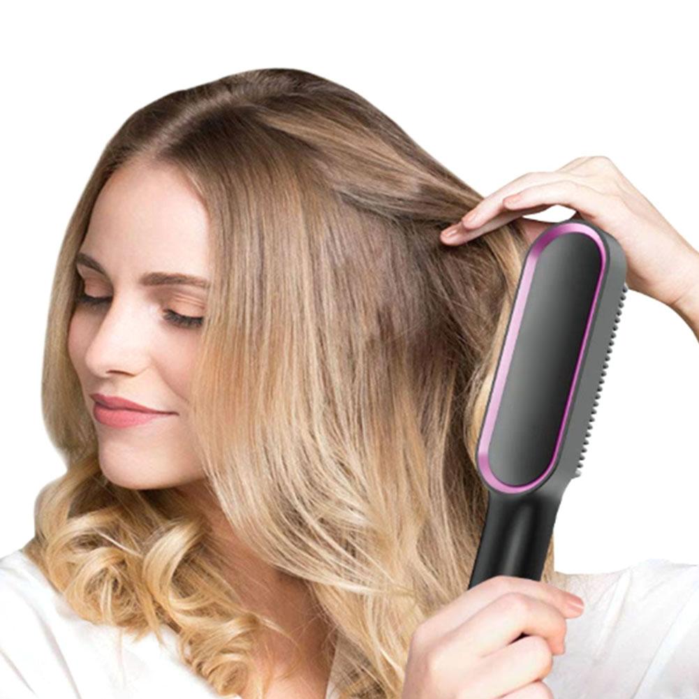 Buy Straight Hair Comb Ceramic Mini Electric Straightener Brush