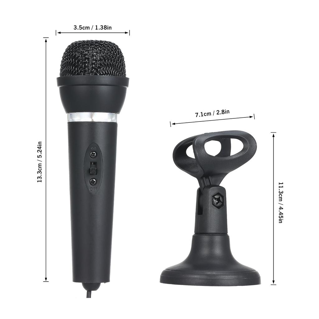 Buy Mini Microphone with Stand 3.5mm Jack Desk Microphone for Computer