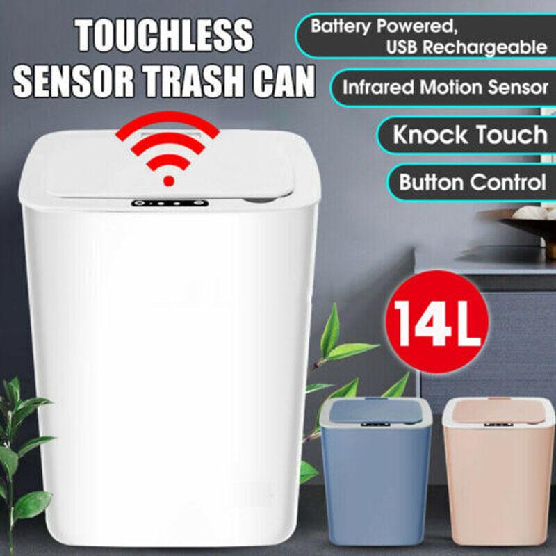 Buy Infrared Motion Sensor Trash Can Automatic Touchless Smart Garbage