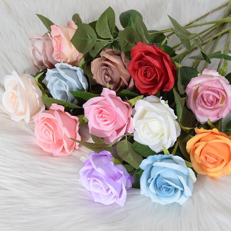 Cheap Fake Rose Flowers Pink Silk Bouquet Peony Artificial Flower Bud