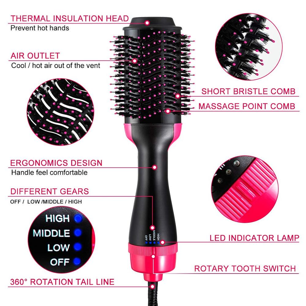 Buy 1000W Hair Dryer Warm Air Brush Styler and Volumizer Hair