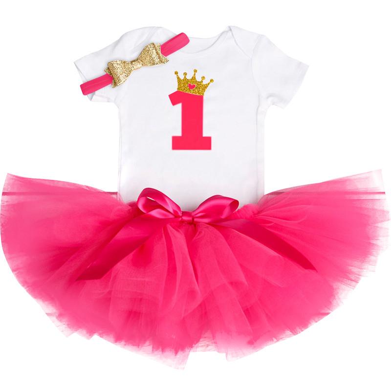 Buy 1 Year Baby Girl Birthday Dress Newborn Baby 1st Birthday Outfits