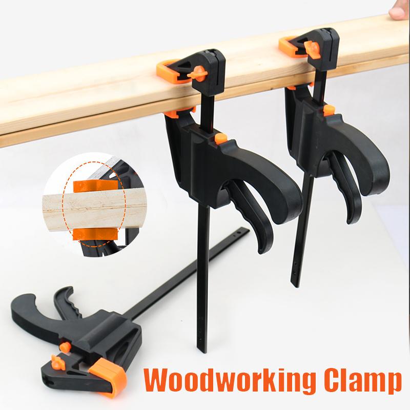 91mm Wood Working Bar F Clamp Clamps Grip Ratchet Quick Release Fixed