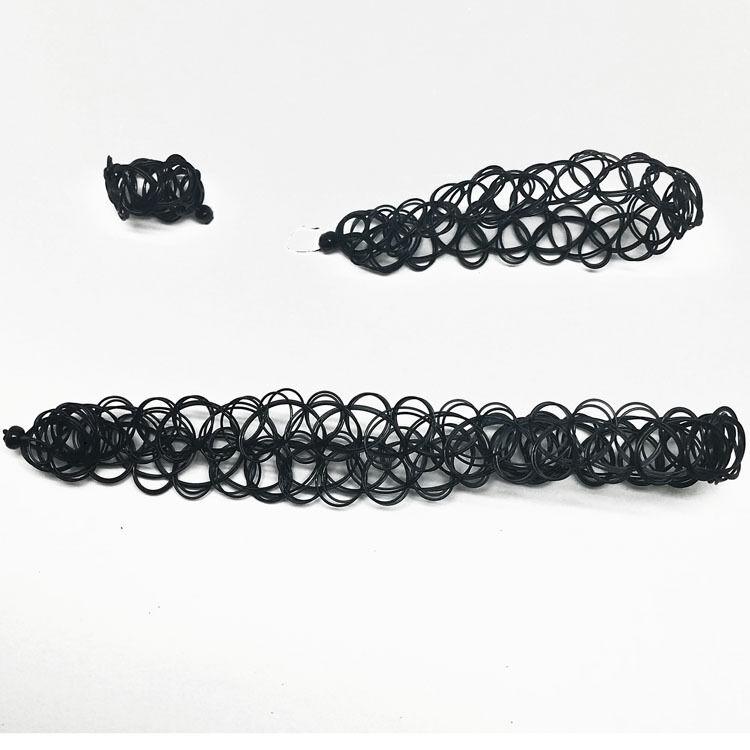 Buy Sexy Stretch Black Tattoo Choker Necklace Bracelet Ring Sets Gothic Punk Jewelry At Affordable Prices — Free Shipping, Real Reviews With Photos — Joom 750_x_750_jpg