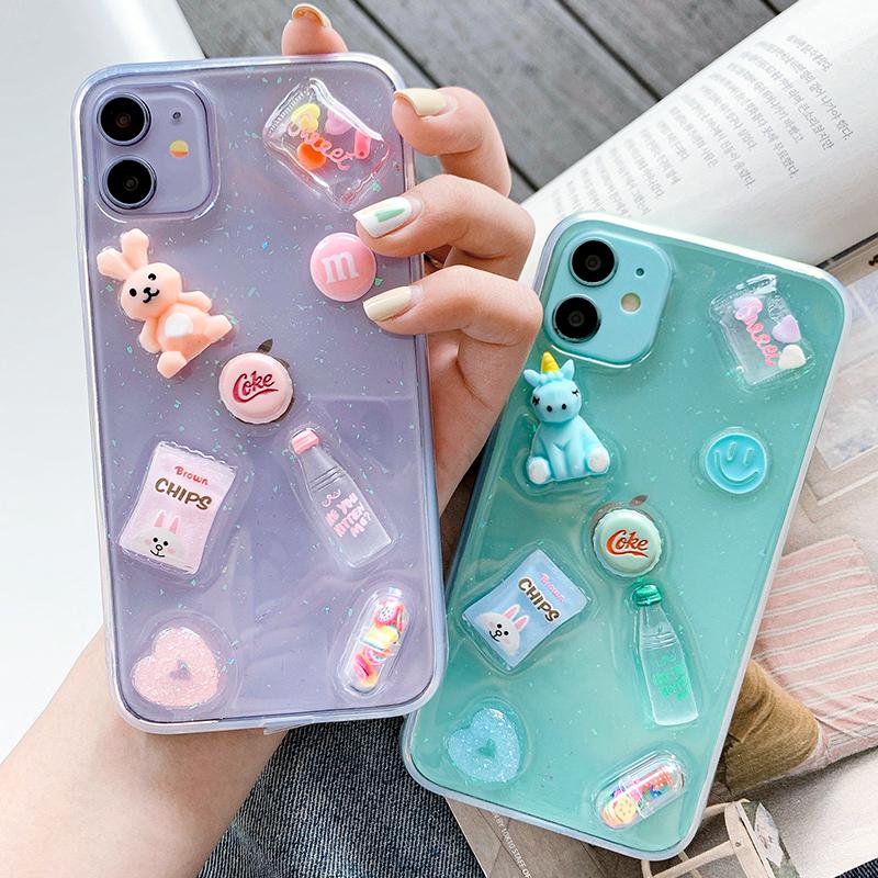 Buy Transparent Cute Phone Case For Iphone 11 12 12 Pro 7 8 Plus 7 8 XR X XS 12 Pro Max XS Max