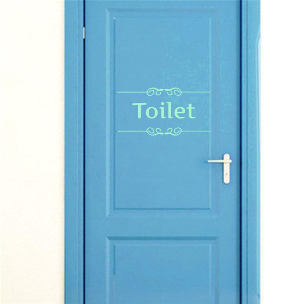 1pc Creative Luminous English Word Fluorescent Wall Stickers Toilet