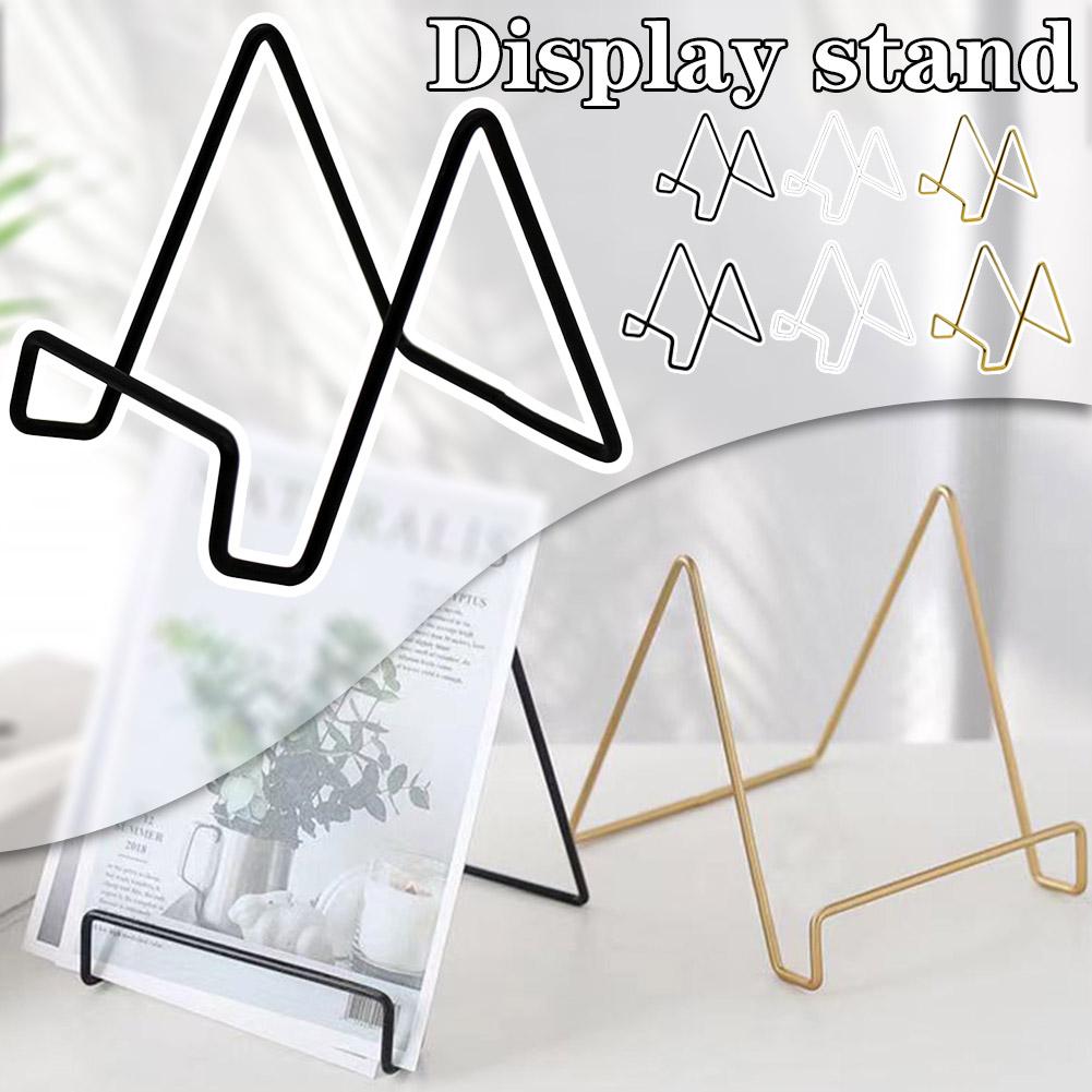 Easel Exquisite Bookshelf Dish RackIron Art Display Holder Stand Plate