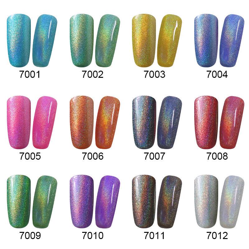 Buy Elite99 UV Nail Polish Rainbow Effect Nail Gel Polish Glitter Color