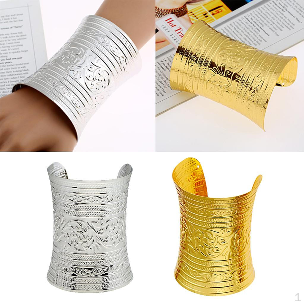 Buy 2x Ethnic Bangle Bracelet Embossed Charms Fashion Jewelry at