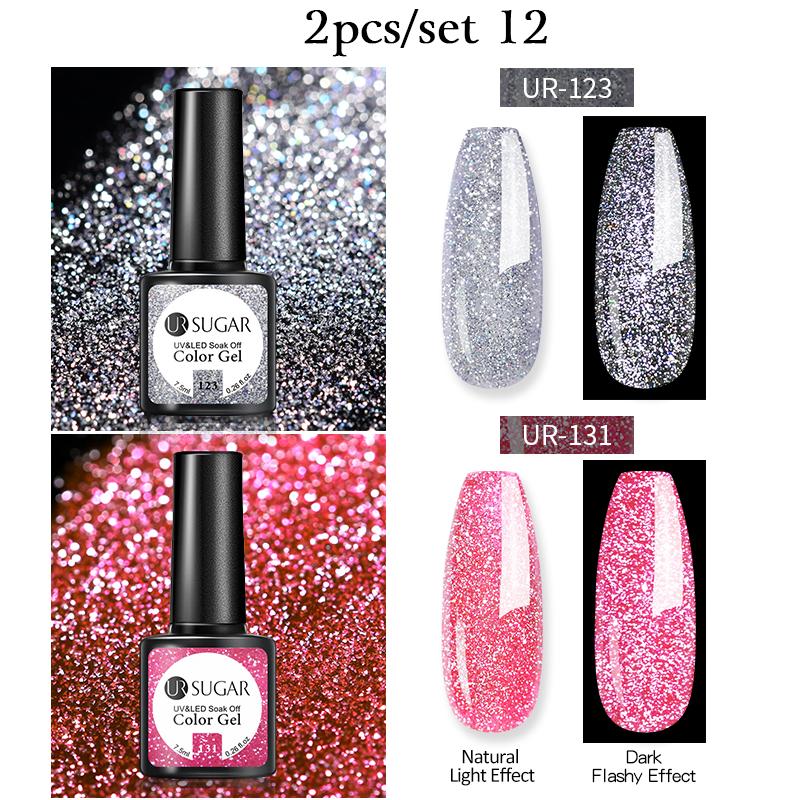 Buy 2 Bottles/Set Color Gel Polish Led Nail Art Gel Varnish at affordable prices — free shipping
