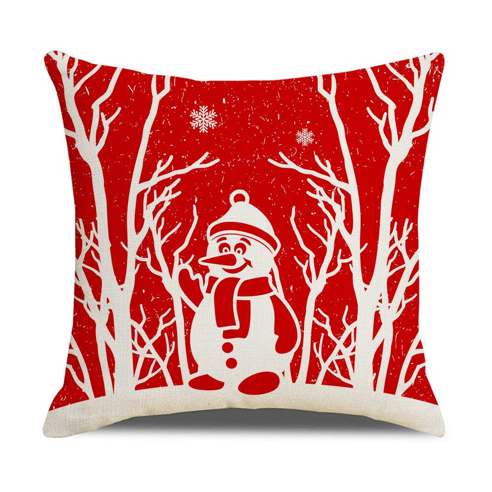 Buy Christmas Winter Pillow Covers Red 45x45 cm Decorative Throw Pillow