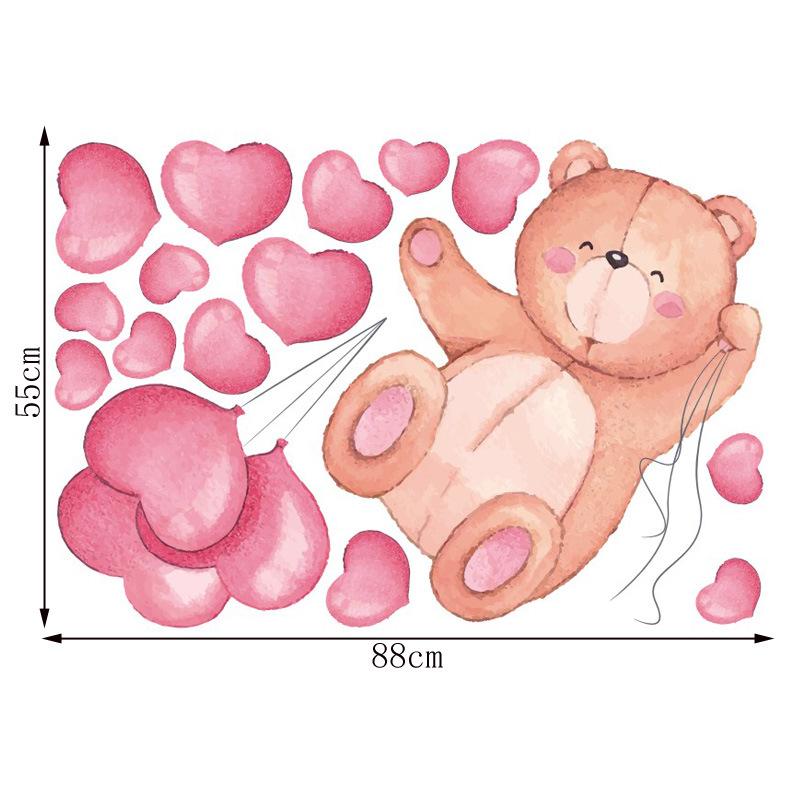 Autocollant De Mur D Ours De Dessin Anime D Amour Auto Adhesif De Decoration De Mur De Jardin D Enfants Pvc Autocollants De Graffiti De Point Des Enfants Acheter A Prix Bas Livraison Gratuite Avis