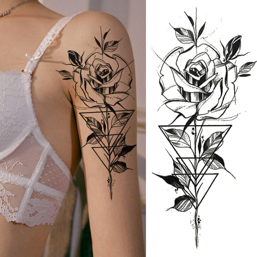Buy 1Pc Geometric Flower Temporary Tattoos Sticker Black Fake Rose Lotus Tattoos Women's Fashion Body Art Arm Tatoo For Adult Decoration At Affordable Prices — Free Shipping, Real Reviews With Photos — Joom 1000_x_1000_jpg