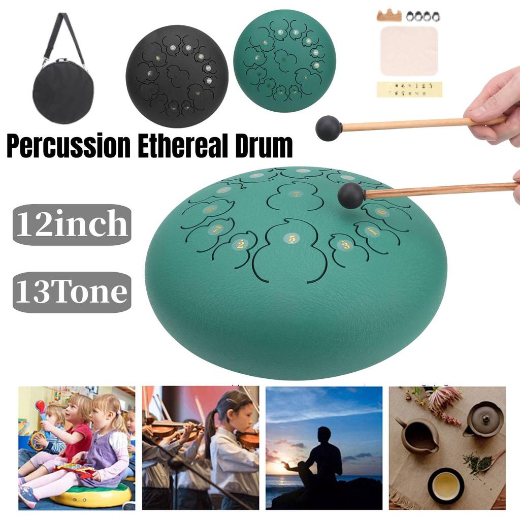 Buy Green/Black Percussion Ethereal Drum Hand Tankdrum Musical
