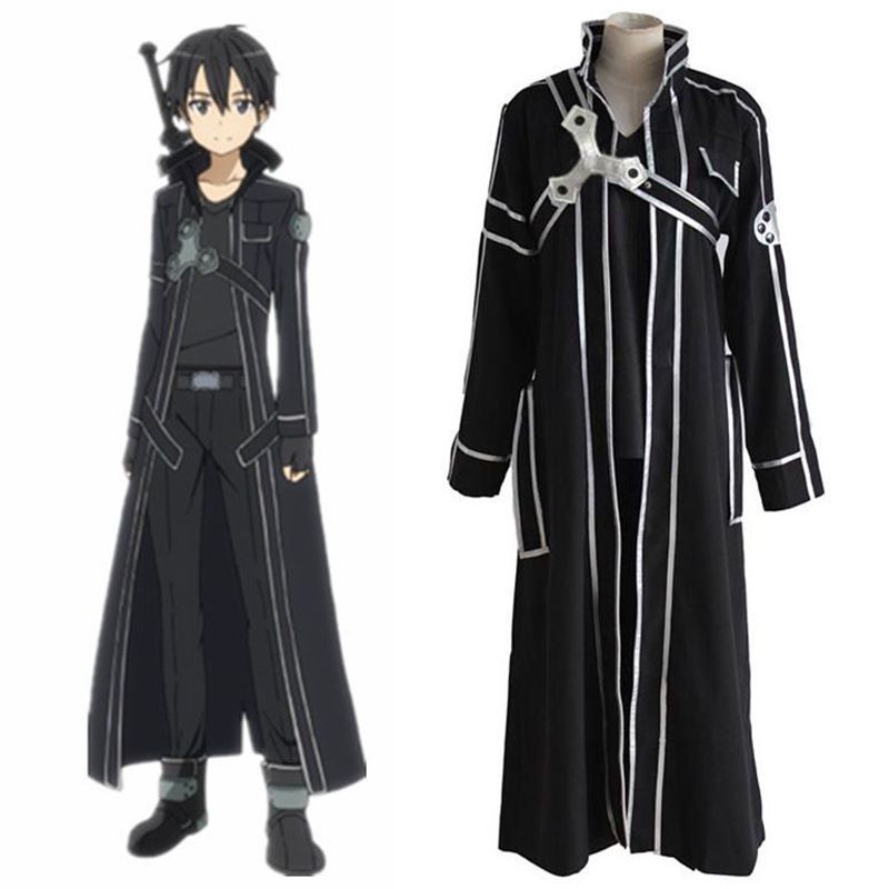 Buy Sword Art Online SAO Kirito Kirigaya Kazuto Robe Cosplay Costumes