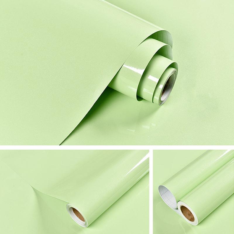 Buy 1PC Living Room Contact Paper Wallpaper Waterproof Solid Color PVC Self Adhesive Home Decor