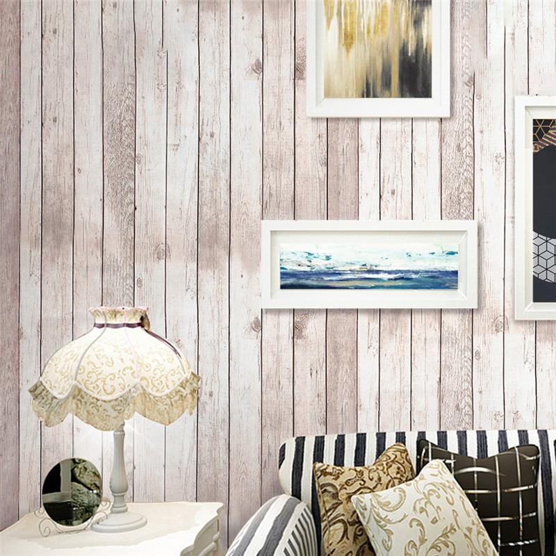 Buy 3D Thickened Wood Grain PVC Waterproof Self Adhesive Wallpaper Roll