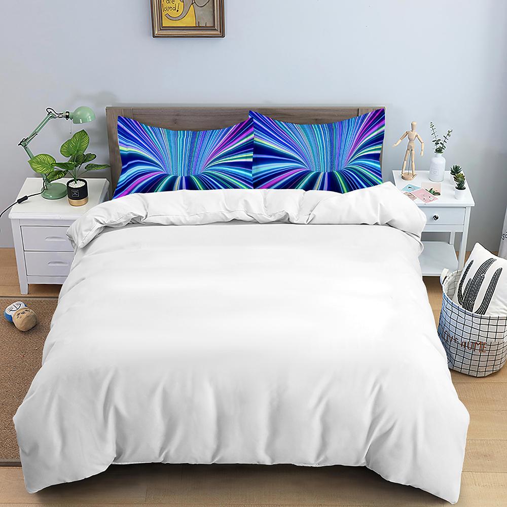 Cheap Duvet Cover 3D Psychedelic Bedding Set Abstract Rainbow Bedding