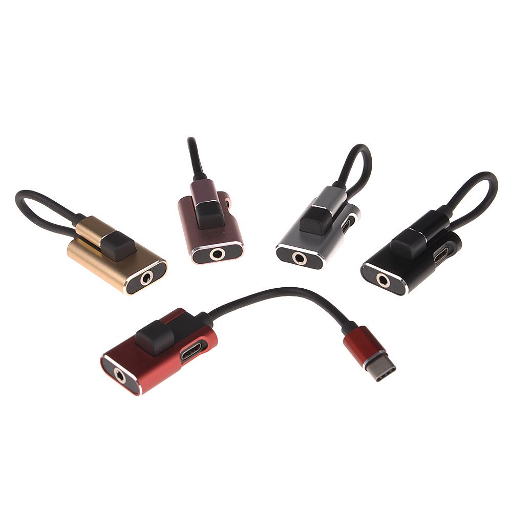 Buy 2 In 1 Keychain TypeC To 3.5mm Headphone Audio Jack + Charge