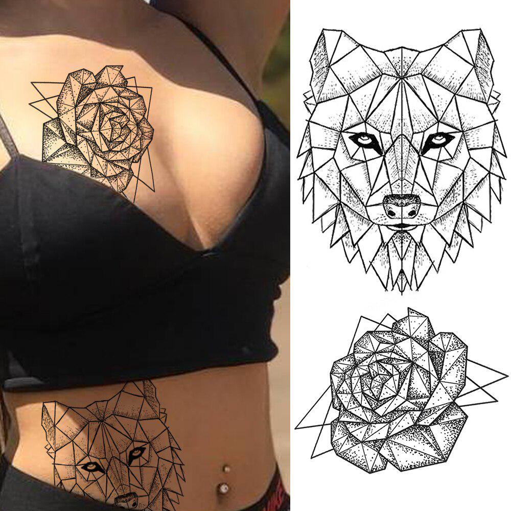 Buy 1Pc Black Lion Temporary Tattoos Sticker Fake Dot Pattern Geometric Flower Tattoo For Adult Body Art At Affordable Prices — Free Shipping, Real Reviews With Photos — Joom 1000_x_1000_jpg