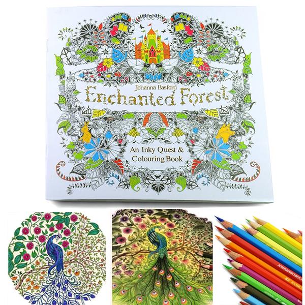 Buy Enchanted Forest An Inky Treasure Hunt and Coloring Book By Johanna