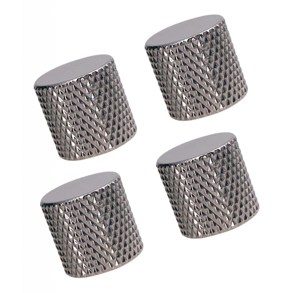 Buy 4pcs Knurled Barrel FlatTop Volume Control Knobs for Electric Bass Guitar at affordable