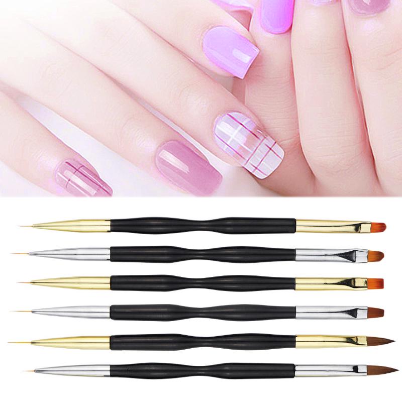 Double-end Nail Art Poly Gel UV Extension Builder poudre liquide acrylique  pinceau bande dessin Pen - faire des achats en ligne à bas prix sur Joom