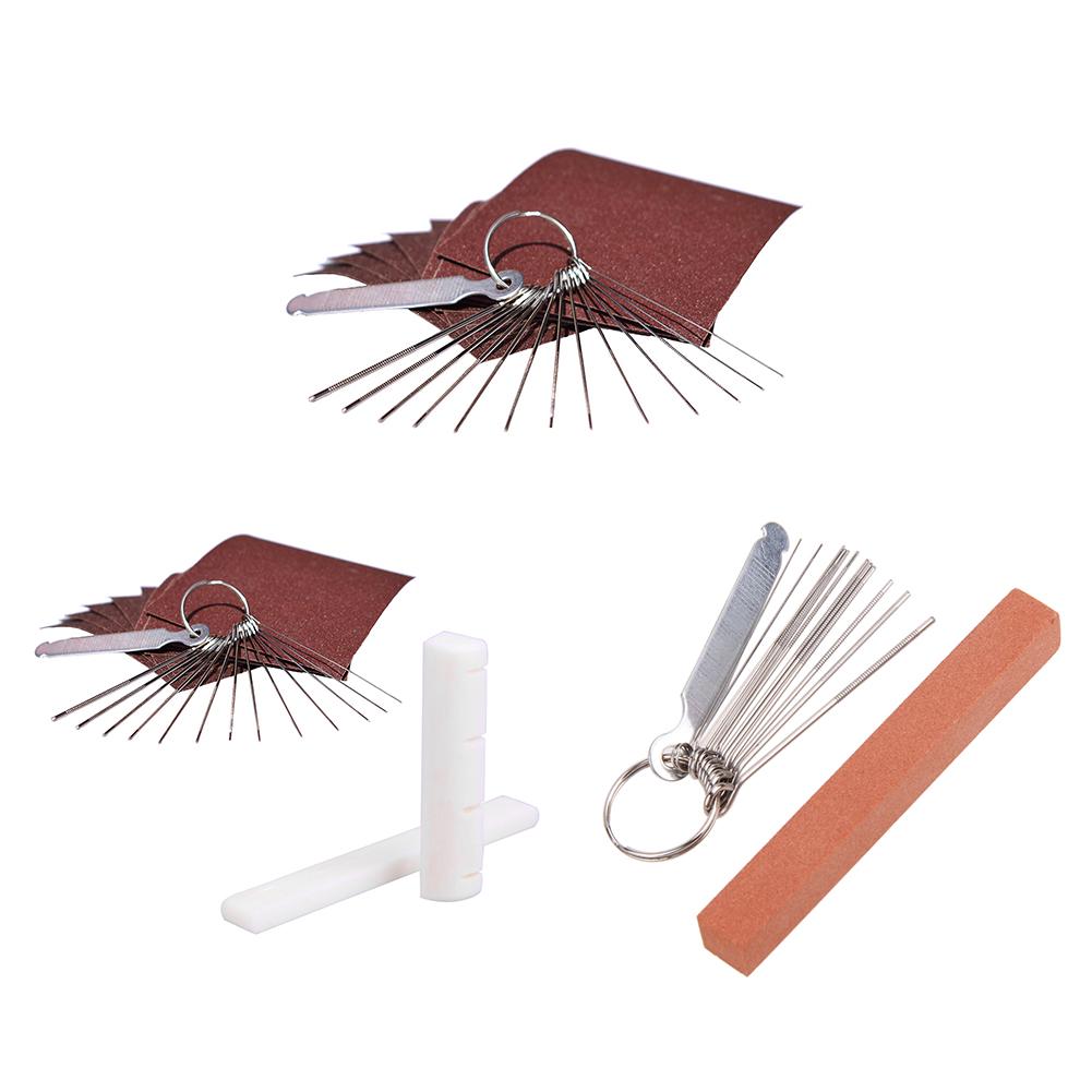 Buy Guitar Nut Saddle Polishing Grinding Stone Sanding Paper Files DIY Kits Set at affordable
