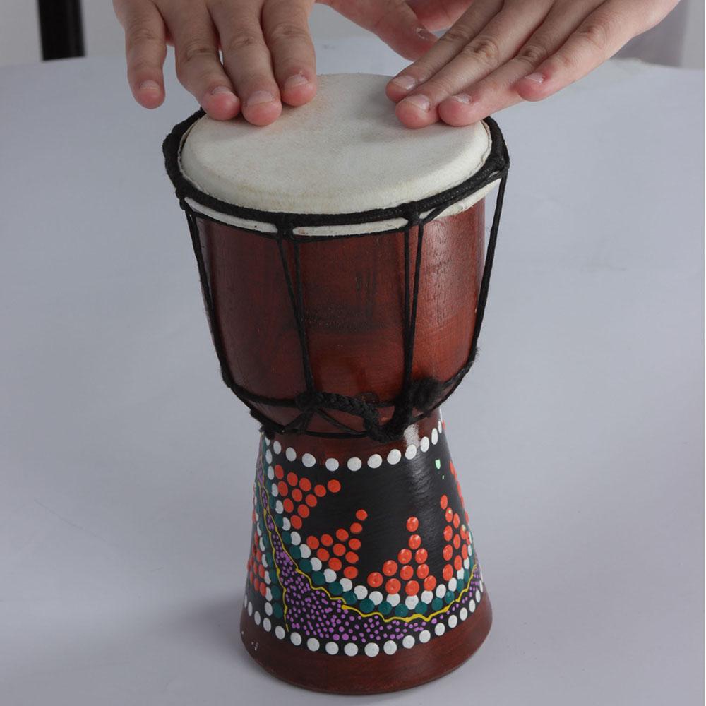 Buy 4 Inch Compact Size Wooden African Drum Djembe Bongo Hand Drum
