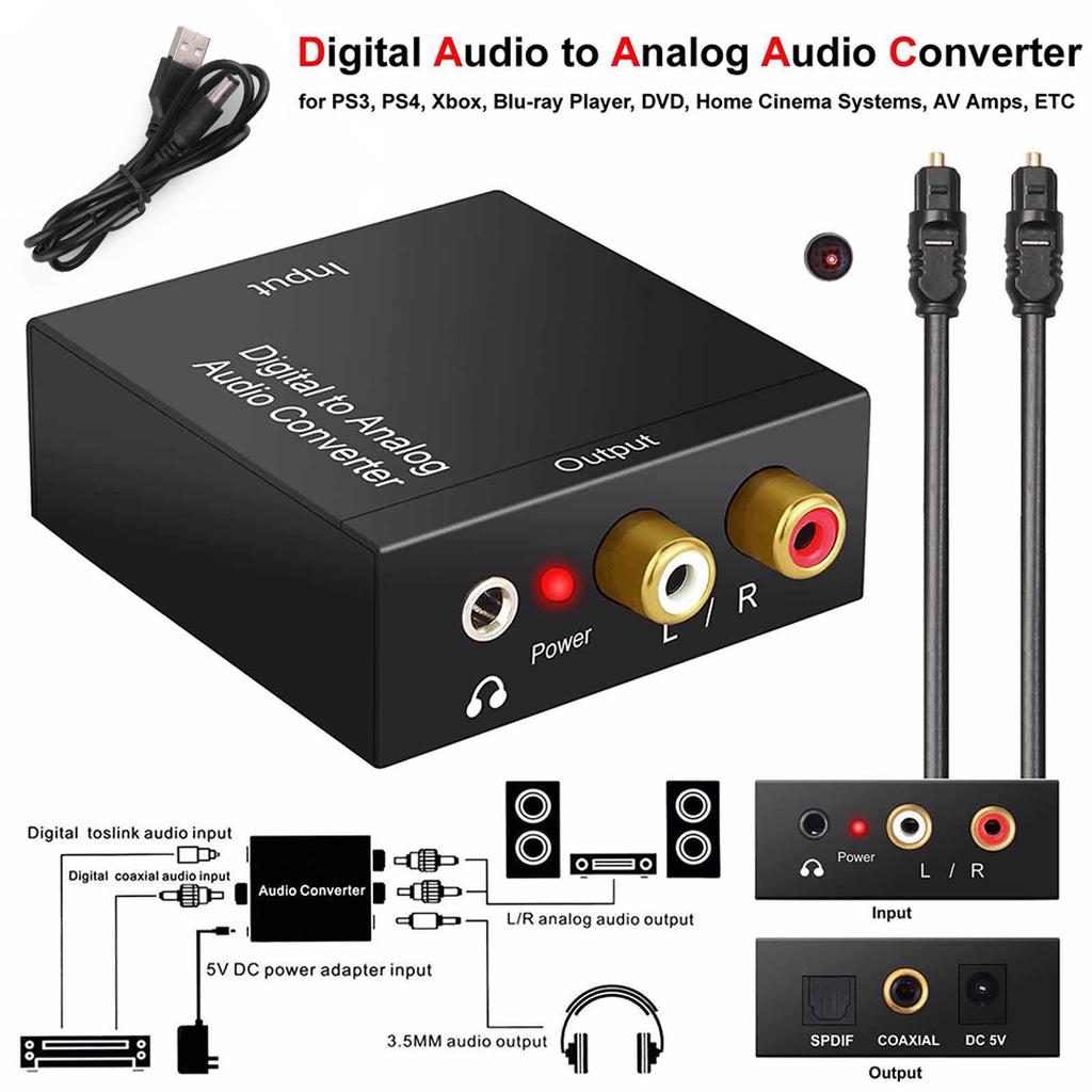 💰Kaufe Pdto Neue 3,5 Mm Klinke Analog Audio Konverter Adapter Rca Optisches Kabel Koaxial Zum Besten Preis Im Online-Shop Bei Joom