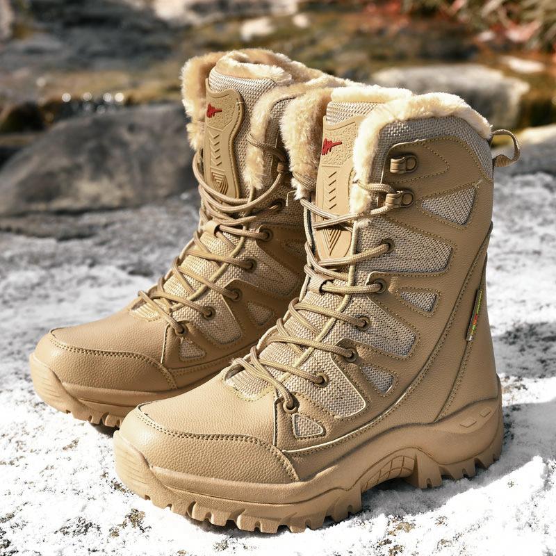 Cheap Military Boots Men's Winter Thickened Combat Boots Men's High Top