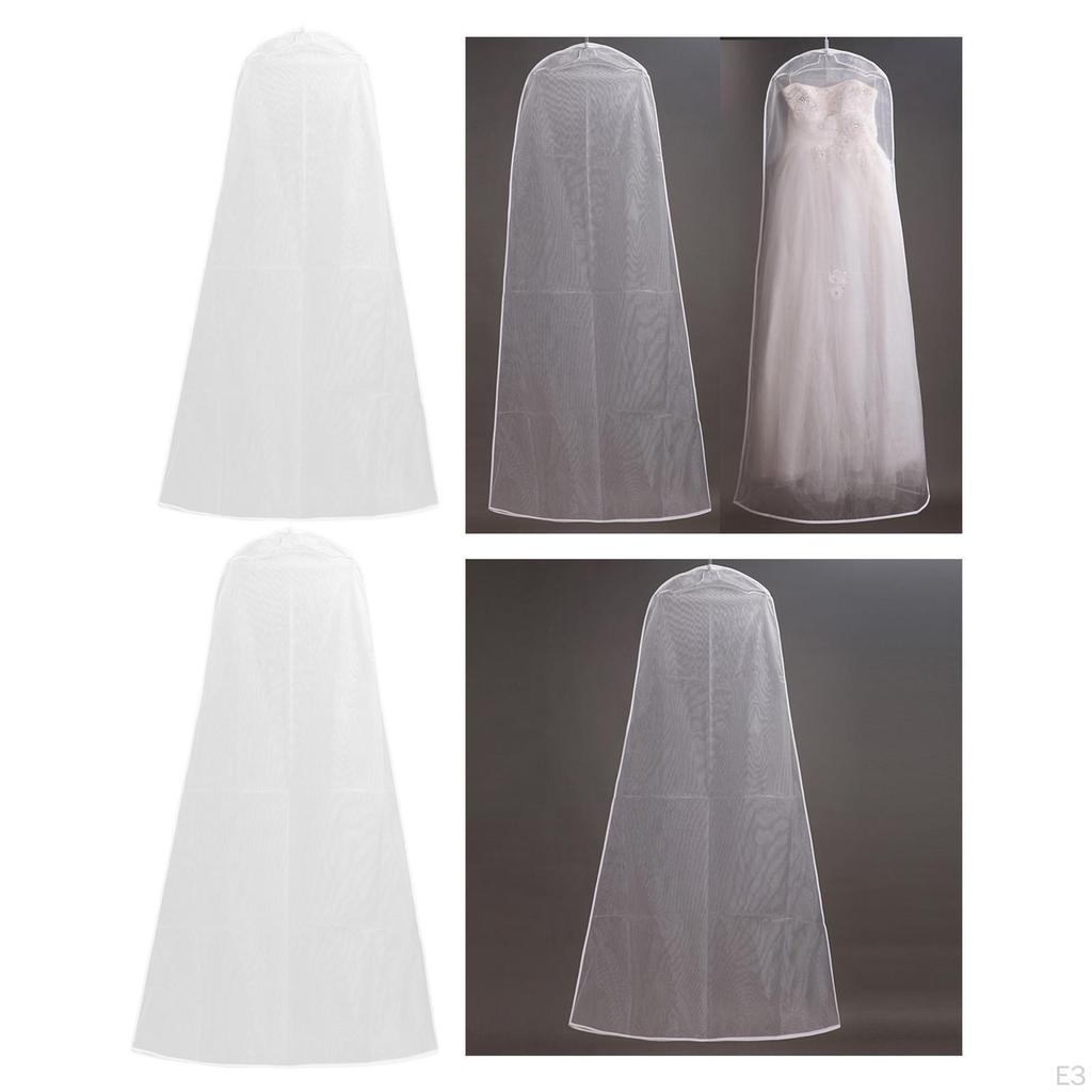Buy Bridal Wedding Gown Dress Garment Bag Cover, Breathable Clothing Cover Storage Hanging