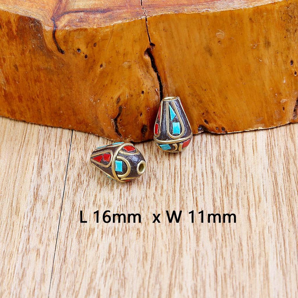 Buy 1Pc Metal Copper Nepal Beads Charm DIY Accessories Supplies For